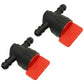 Qty: 2 In-Line Fuel Shut Off Valve 1/4" 
 Fits John Deere Replaces AM107340