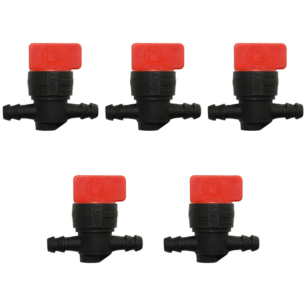 Qty: 5 In-Line Fuel Shut Off Valve 1/4" 
 Fits John Deere Replaces AM107340