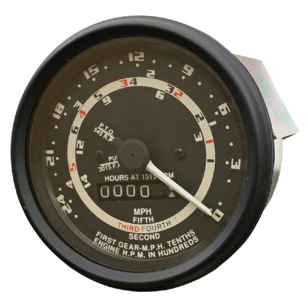 C3NN17360K Black Tachometer- Non-Lighted w/White Needle Fits Ford/New Holland