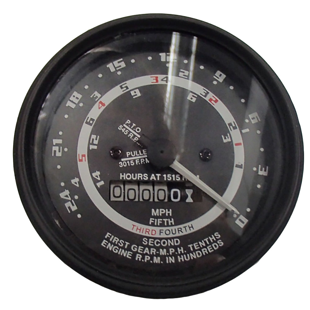 C3NN17360K Black Tachometer- Non-Lighted w/White Needle Fits Ford/New Holland
