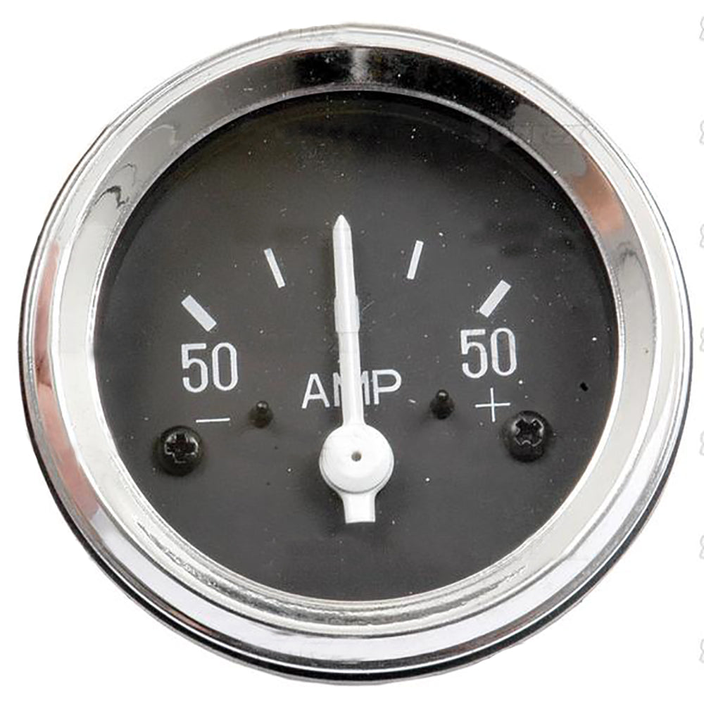 S.61064 Gauge, Ammeter, Chrome Ring, 50 Amp