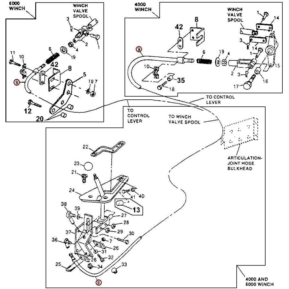 AT128907 Winch Cable Fits John Deere Skidders 540G 548G 640E 640G 648G 740G 748G