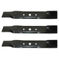 Set of 3 High Lift Mower Blades for 48"Deck/Cut 10634 GX20434 R10634