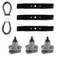 Deck Blade Spindle Belt Kit Combo Set 48" Cut Deck Fits John Deere L120 L130 Mow
