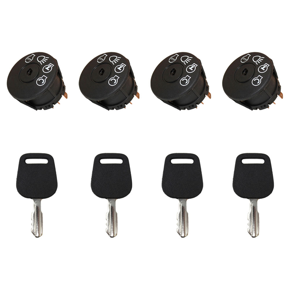 Qty 4: Ignition Switches with Keys Fits Cub Cadet Replaces 138958