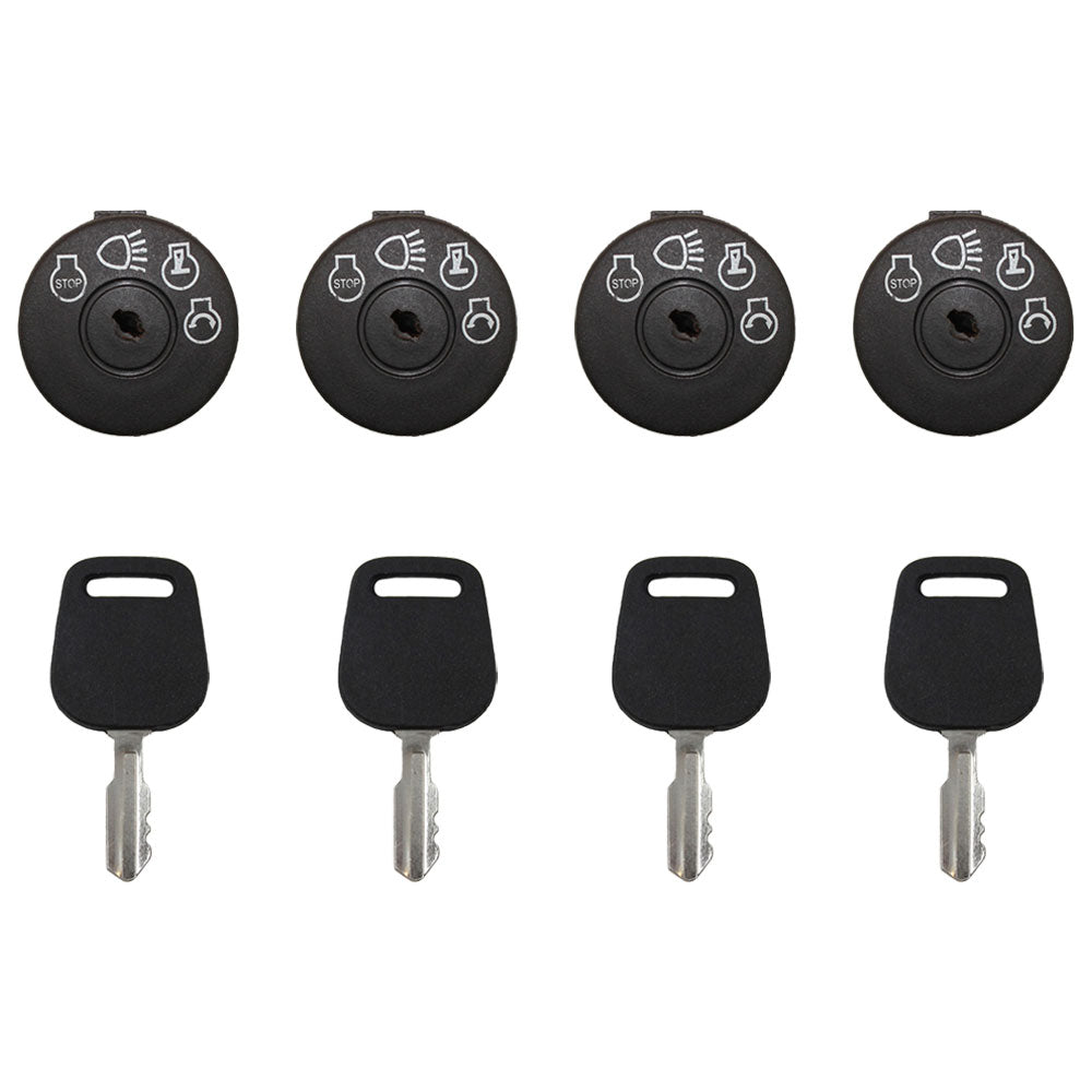 Qty 4: Ignition Switches with Keys Fits Murray Replaces 1714054SM