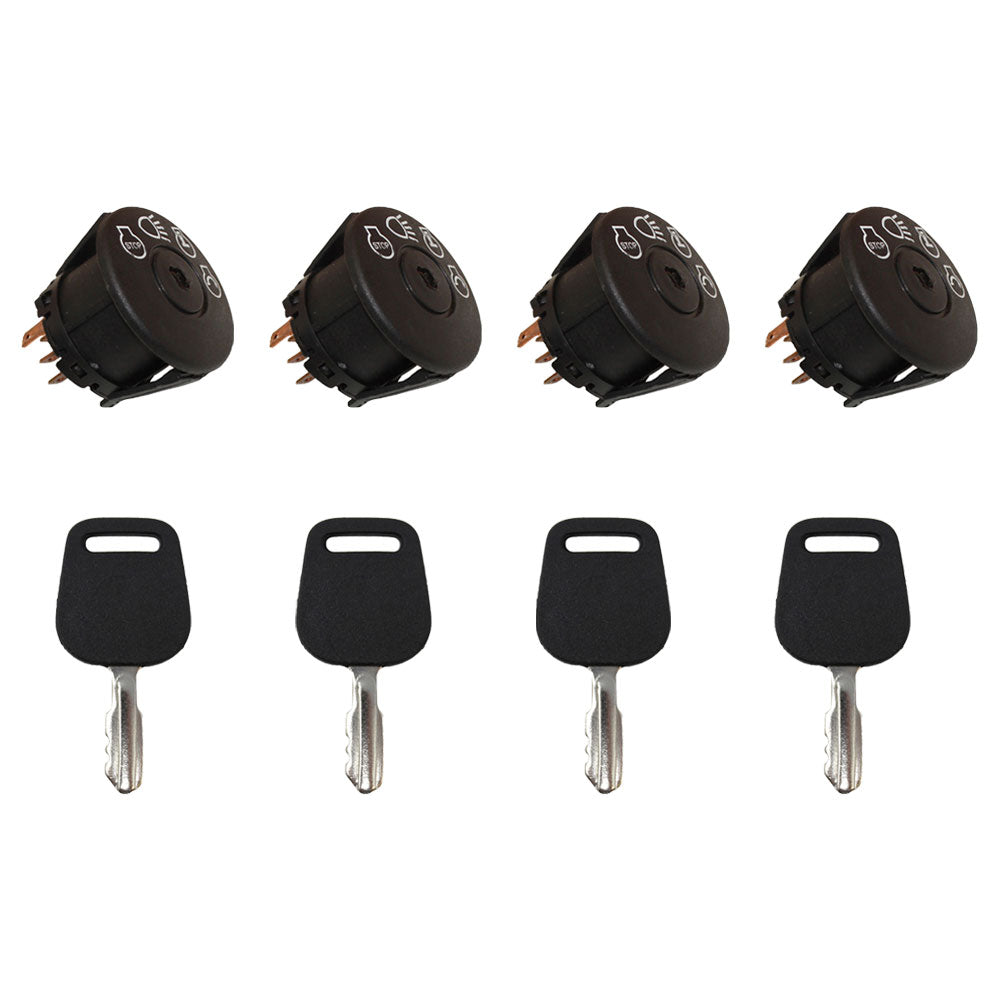 Qty 4: Ignition Switches with Keys Fits Husqvarna Replaces 118848