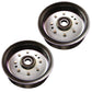 Qty 2: Steel Flat Idler Pulley with Flanges
 Fits Cub Cadet Replaces 756-05034