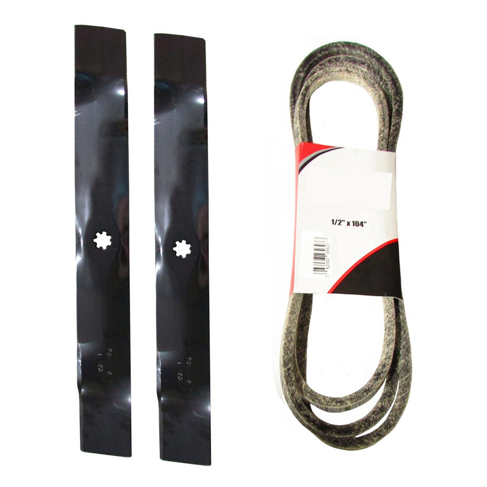 Blade & Belt Kit Fits John Deere Replaces GX20072 Made with Aramid