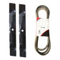 20850 GX22151 Blades & GX20072 Belt For 42" Fits John Deere D100 D105 D110 D120