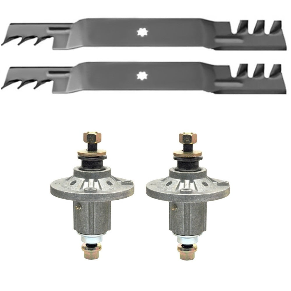 Spindle w/ Nut & Blades Kit Fits John Deere Replaces AM137328