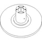 WN-H201579-PEX Feeder House, Sheave, Half, Inner Fits John Deere 9450 9550 9560