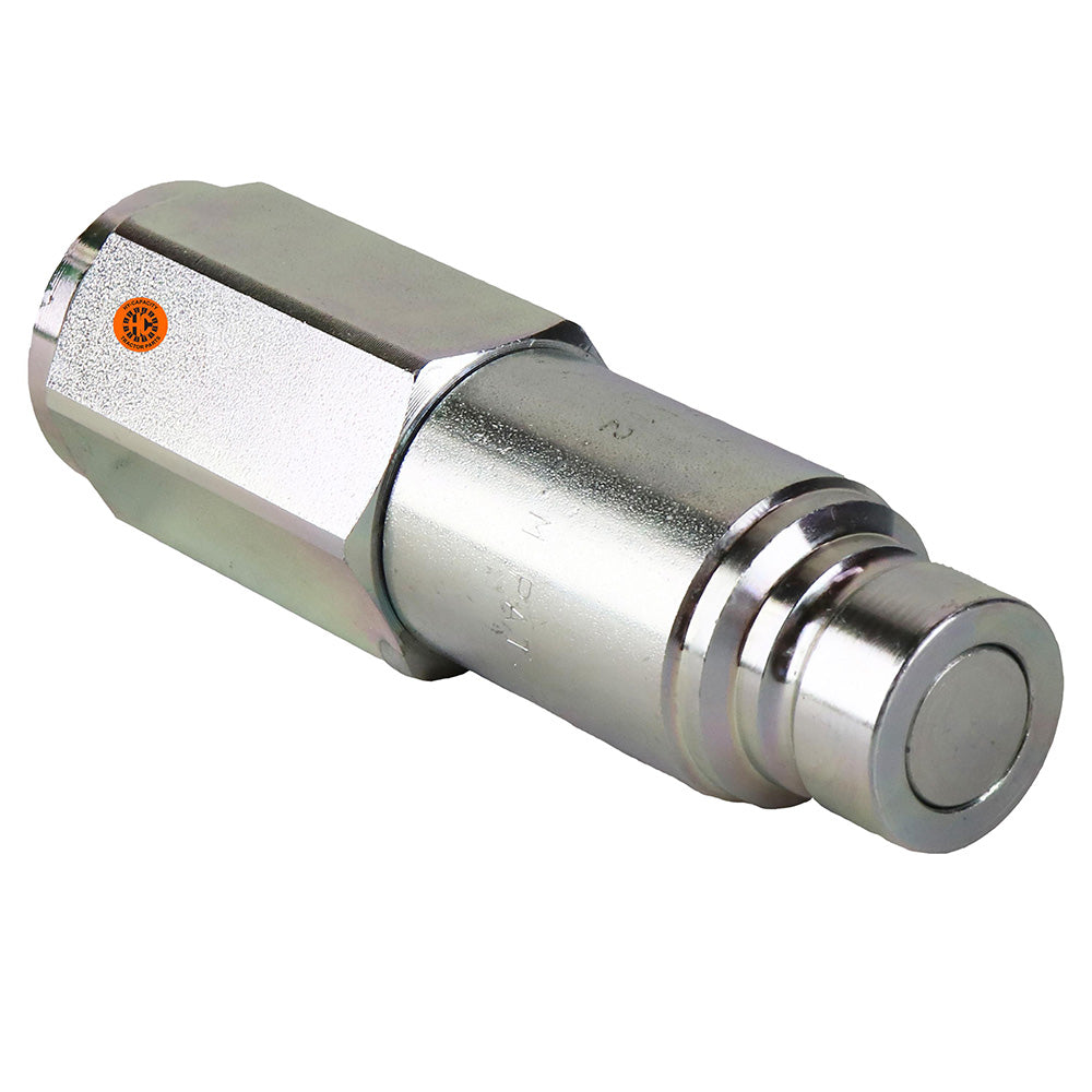 Flat Face Hydraulic Breakaway Coupler, Male, Non-Spill