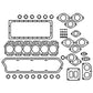 HGS301 Upper Gasket Set Fits John Deere Tractor 4000 4010 4020 Industrial 600