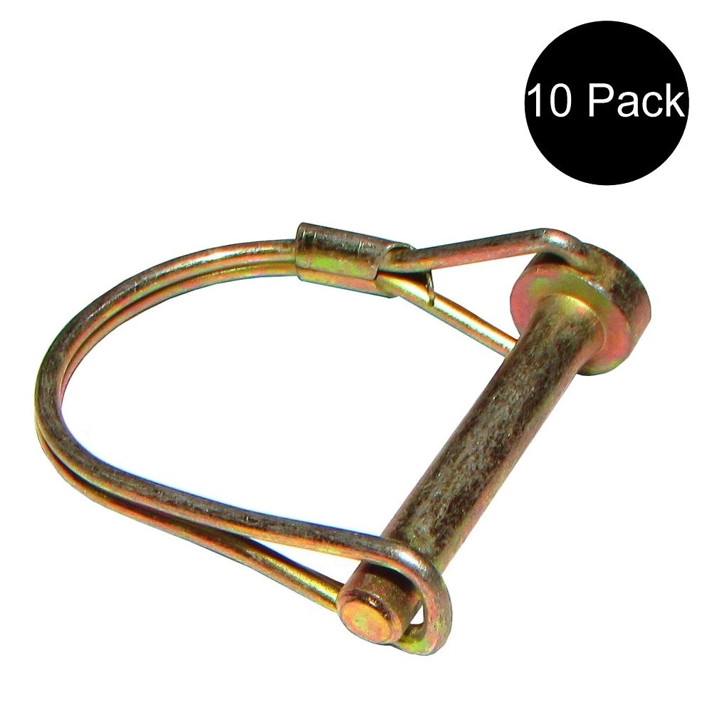 PTO Wire Shaft Round Locking Pin 1/4” x 1-3/4” (10-Pack) P14PTL 4021413