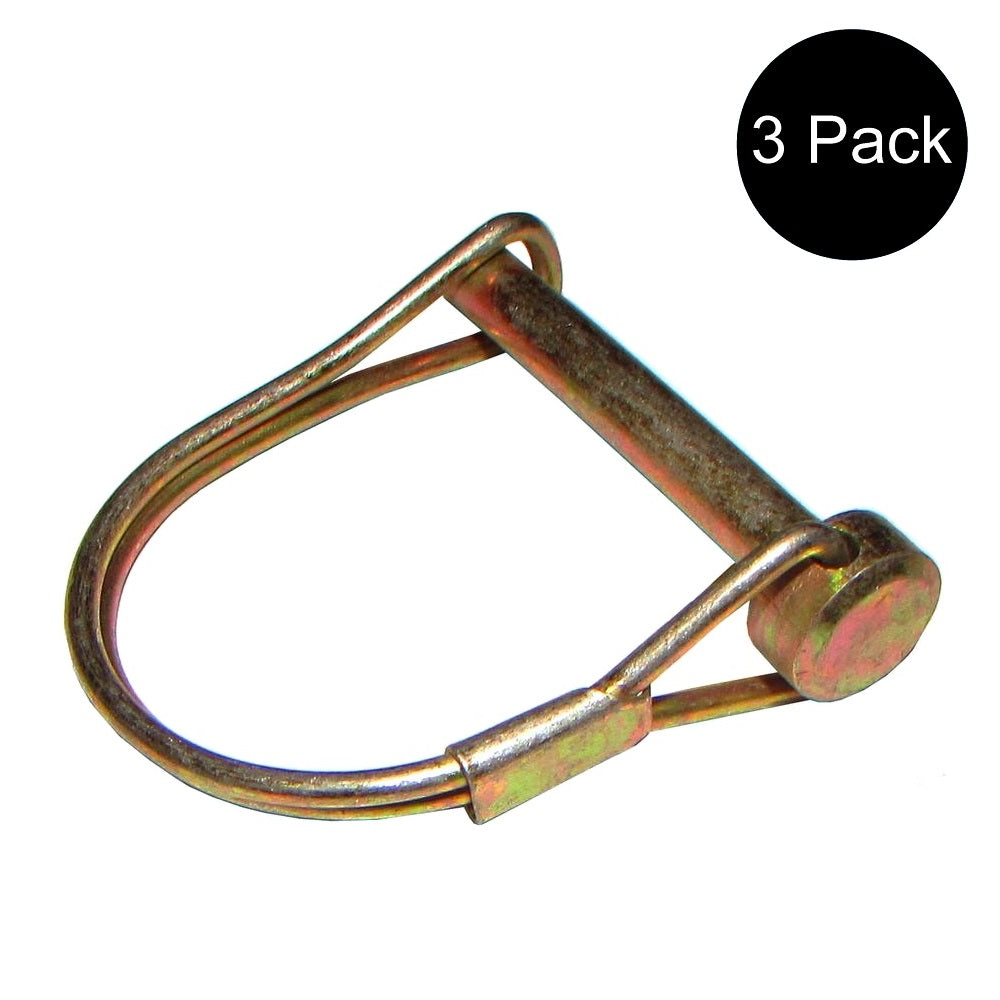 (3) PTO Lock Pin 1/4" Diameter 1-3/4" Usable Length Round PTO Shaft Locking Pins