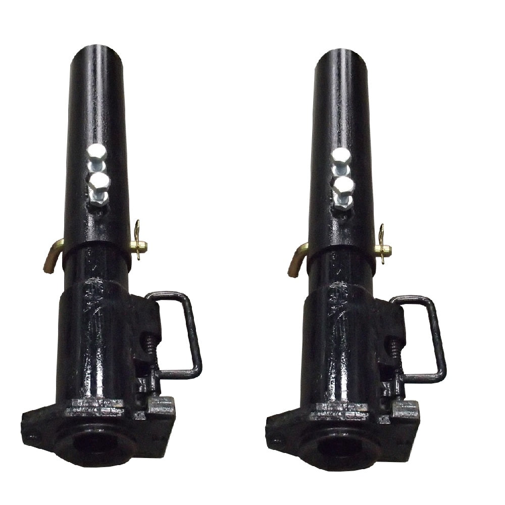 Pair 2-5/16" Ball Hitch Round Adjustable Gooseneck Trailer Couplers 25,000 lbs