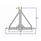 One New 3-Point Receiver Hitch (Green) Fits Many Makes and Models