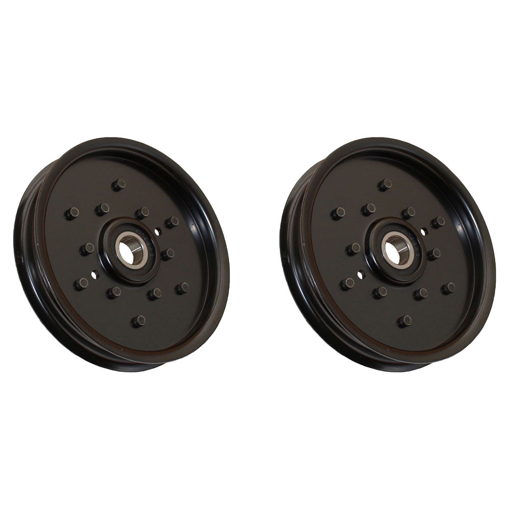 Qty 2: Flat Idler Pulley
 Fits Sabre Replaces AM106627