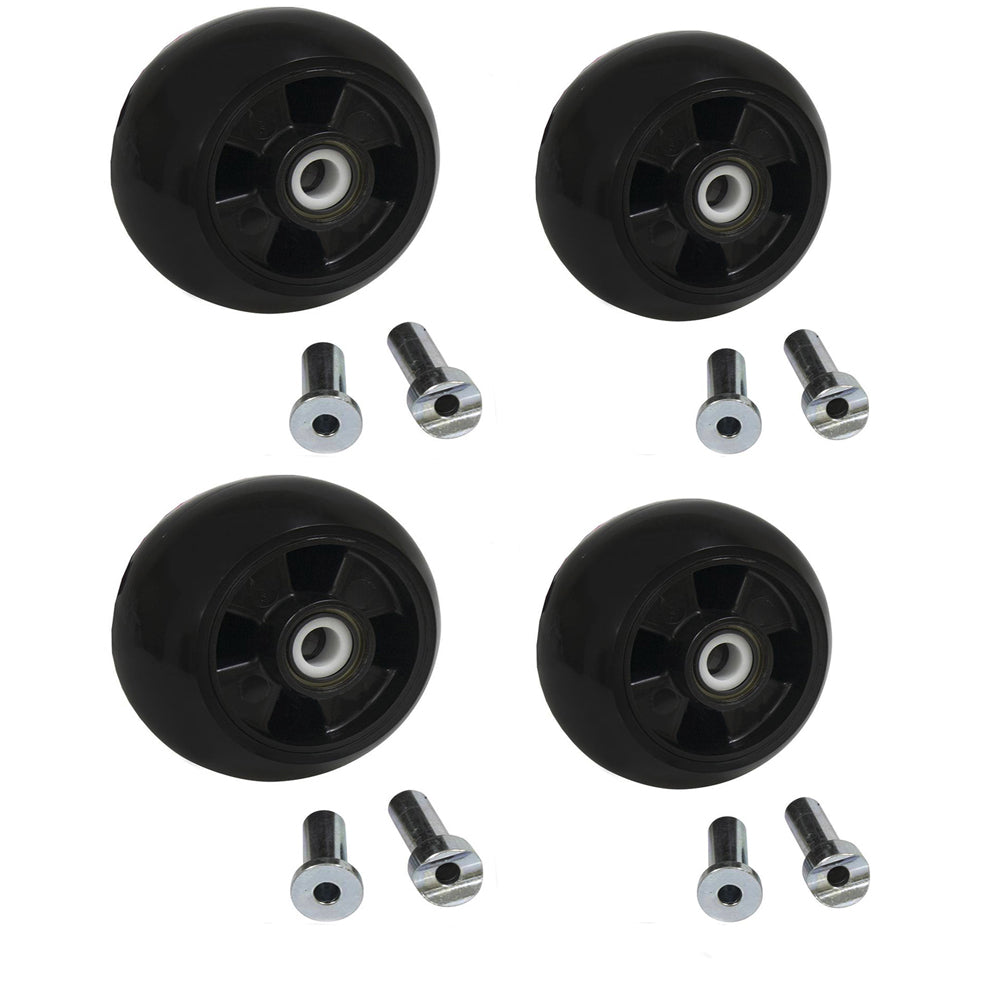 4 Pack Greasable Deck Wheels Fits John Deere 425 445 455 Mowers 48" 54" AM125172