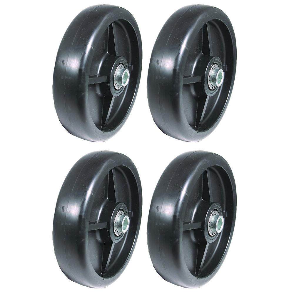 Set of Four (4) AM107560 6x1.50 Plastic Deck Wheels Fits John Deere 72" Decks