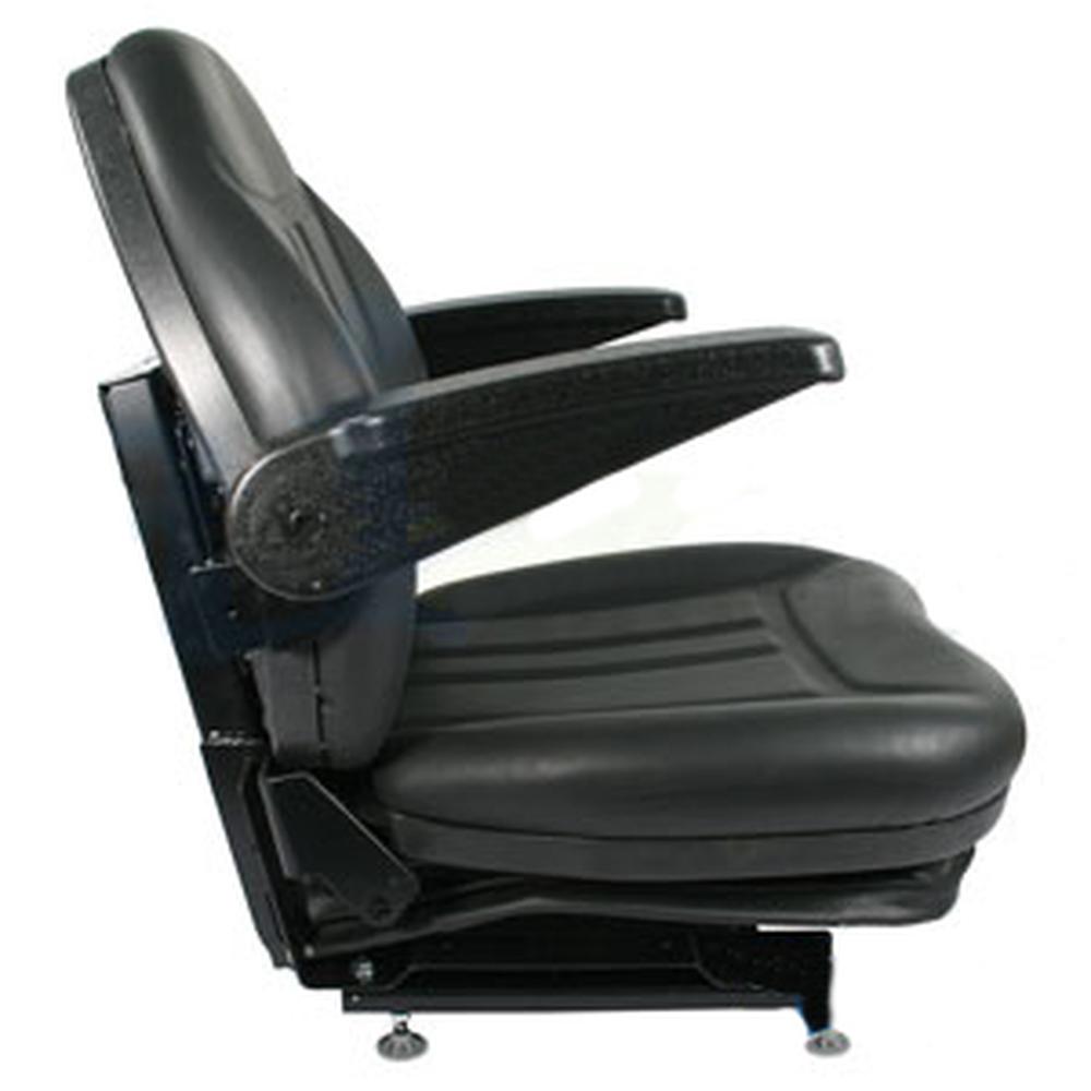 HIS360 Industrial High Back Seat w/ Suspension, Slide Tracks & Arm Rests