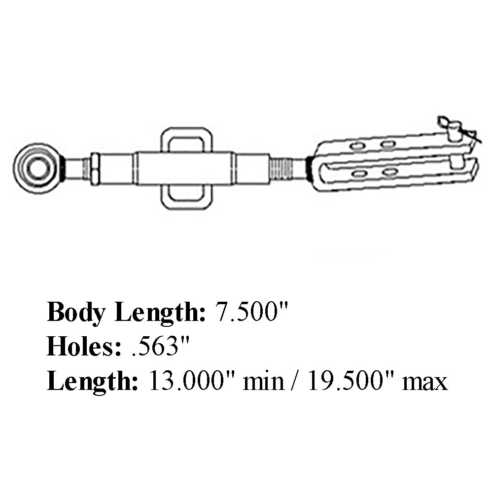 Adjustable Side Link with Pin Fits Yanmar Replaces 15990
