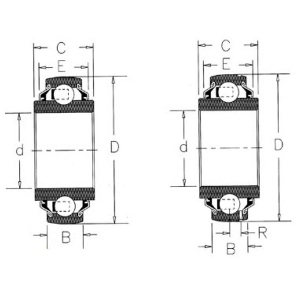 Premium 209KRRB2 AG Bearing 1-1/2" Hex Bore AE40895 HPS108GPH 47577178 24K209N