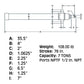 HTC-3378 3000 PSI Single Acting Cylinder Fits Hercules Models
