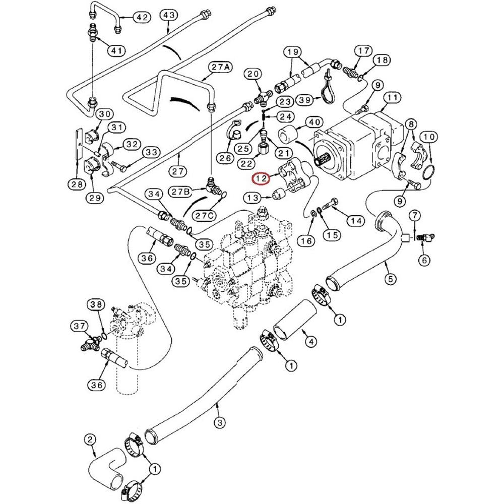 One New Aftermarket Replacement Hydraulic Pump Coupler Fits Case Backhoe Model