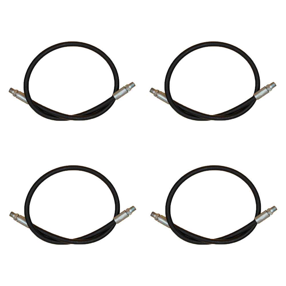 Qty 4: High-Pressure Hydraulic Hoses Fits Western Replaces 1304225