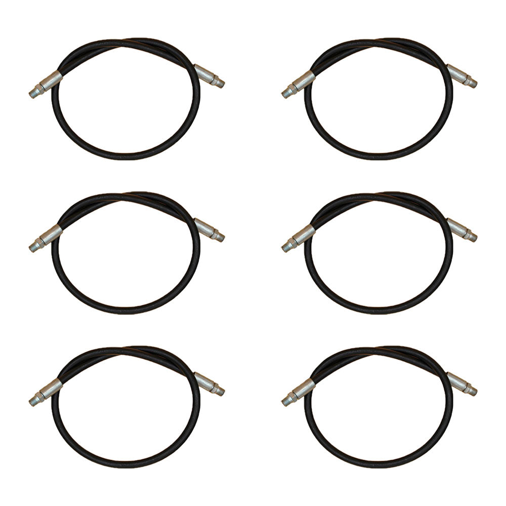 Qty 6: High-Pressure Hydraulic Hoses Fits Western Replaces 1304225