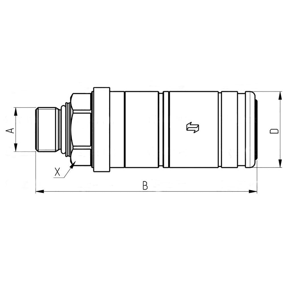 Female Coupler Fits Caterpillar Replaces HYM40-0346