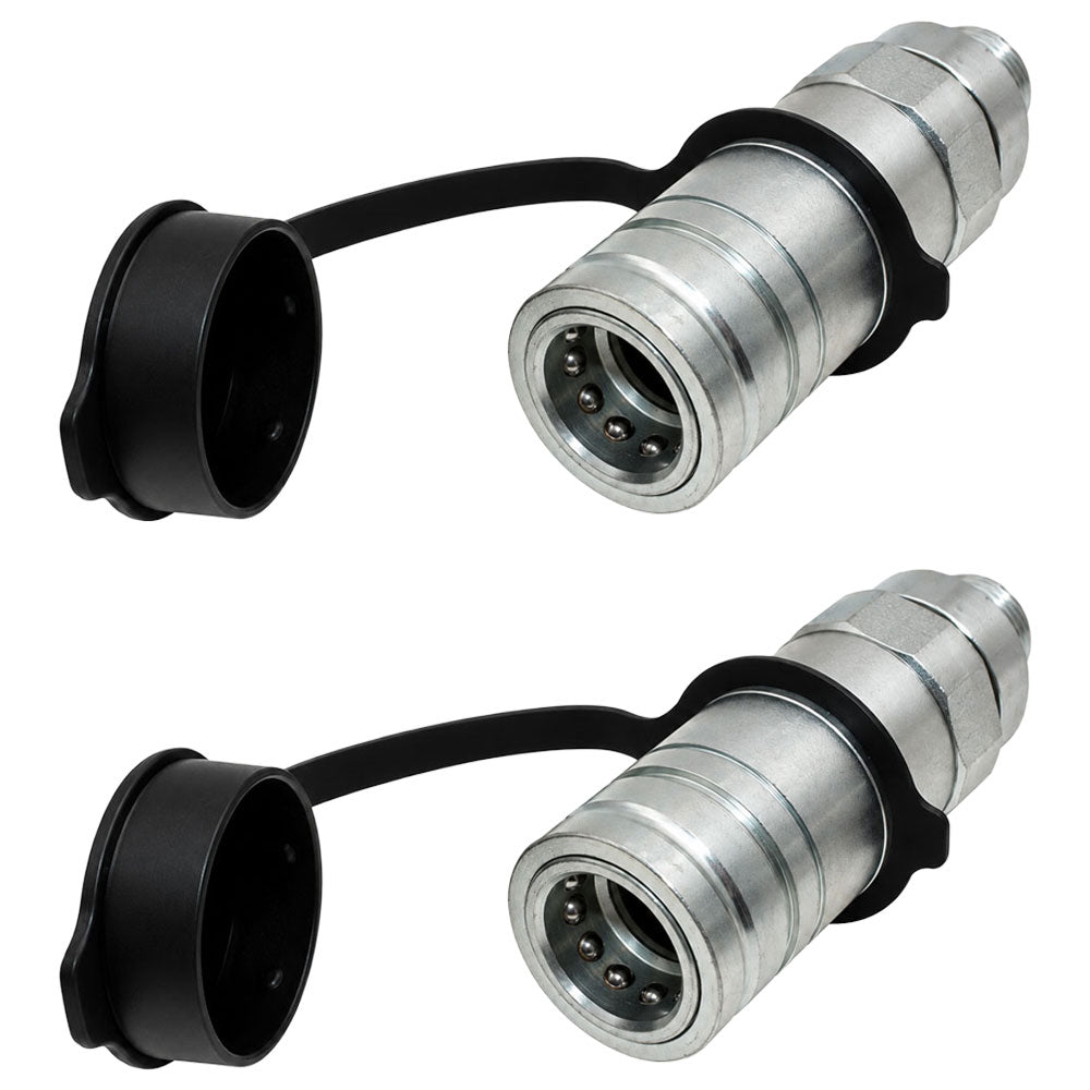 Set Of Two Hydraulic Couplers 1/2" Replaces 3772942M1 3794298M1 3794298M2