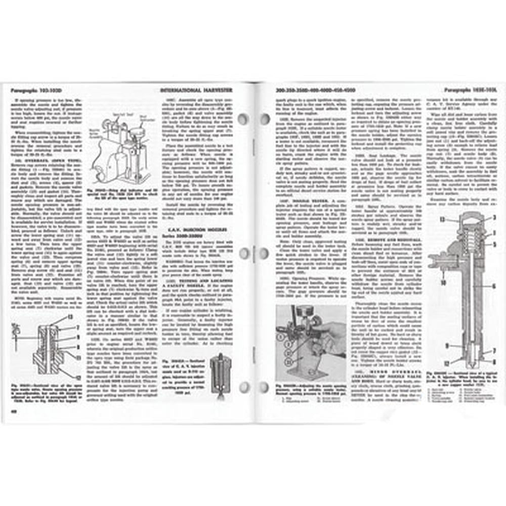 I&T Shop Manual IH-10 Fits Case/International 300 350 400 450 W400 W400D W450 +