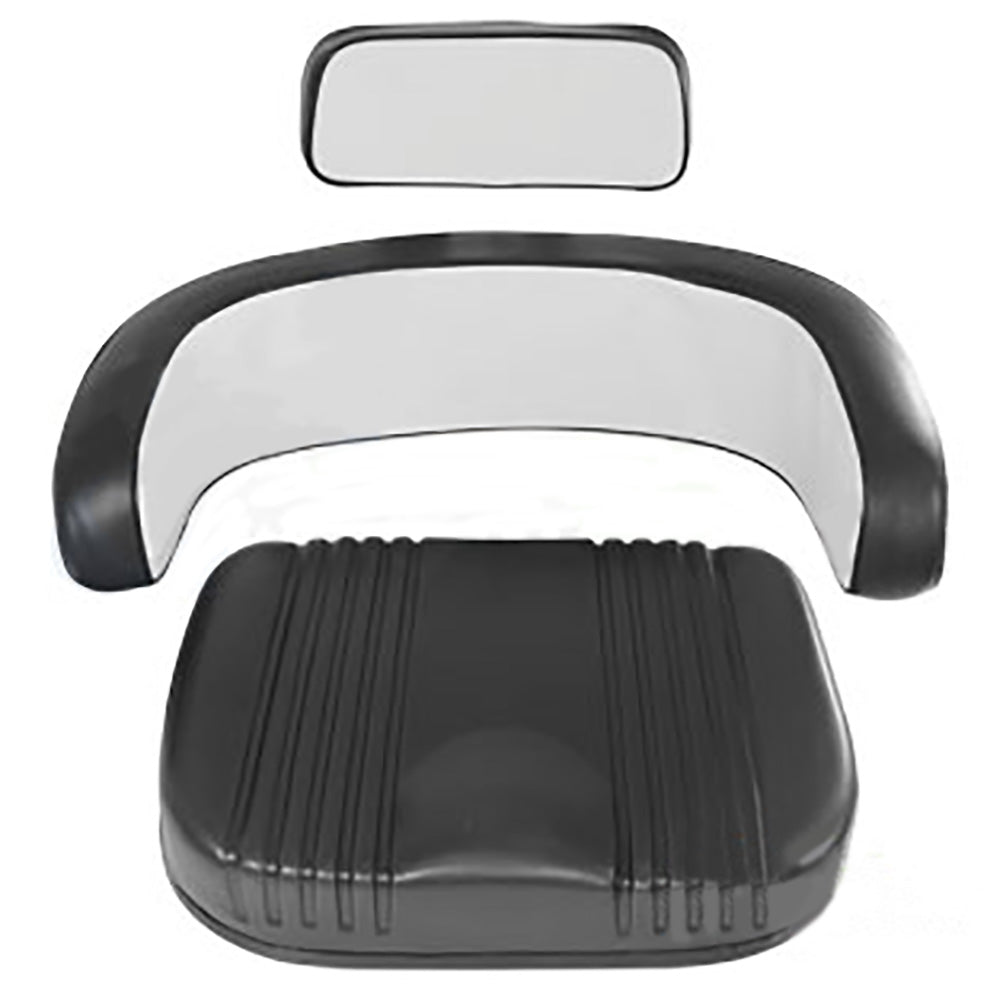 Seat 3-Piece Set Vinyl Black/White Fits International 856 1466 766 1066 706 966