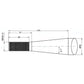 32" Square Hay Bale Spear 3000lbs Capacity 1 3/4" Wide w Nut Conus 1