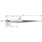 32" Square Hay Bale Spear 3000lbs Capacity 1 3/4" Wide w Nut Conus 1