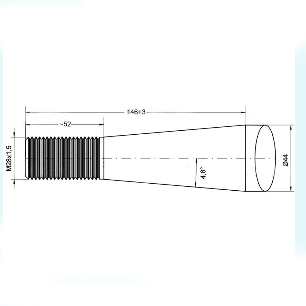 S.77035 Bale Spear - Straight. To fit as: KK241166 Fits Kverneland