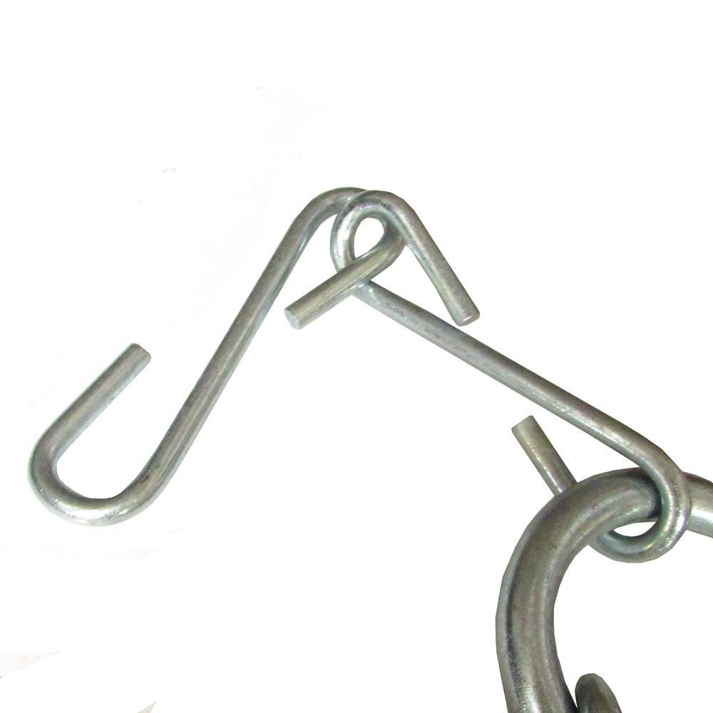 Grain Drill Covering Chain, 1/2" Chain With 3 Rings And Double Link At Top