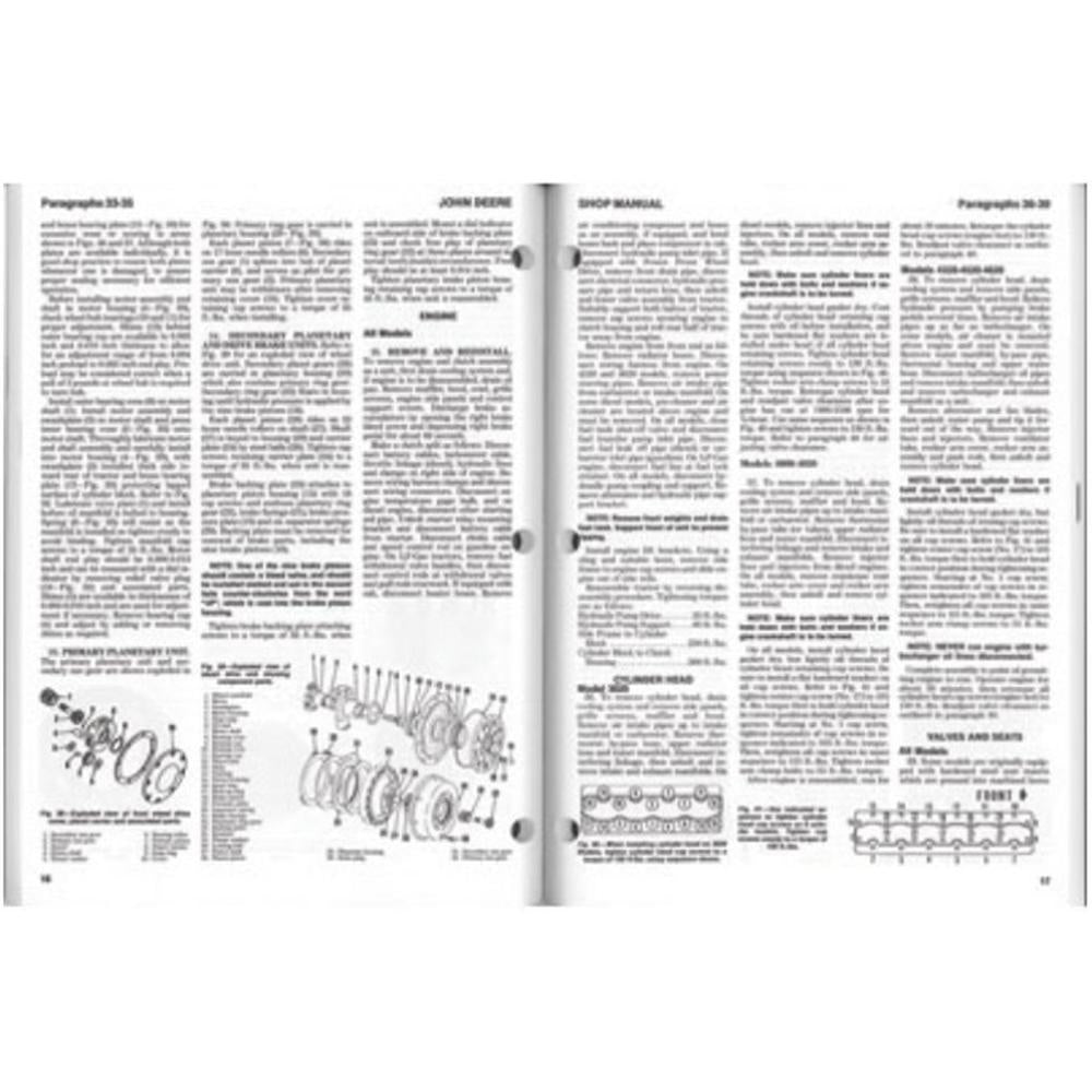 ITJD203 Shop Manual Fits John Deere Gasoline Tractor: 3010 3020 4000 4010