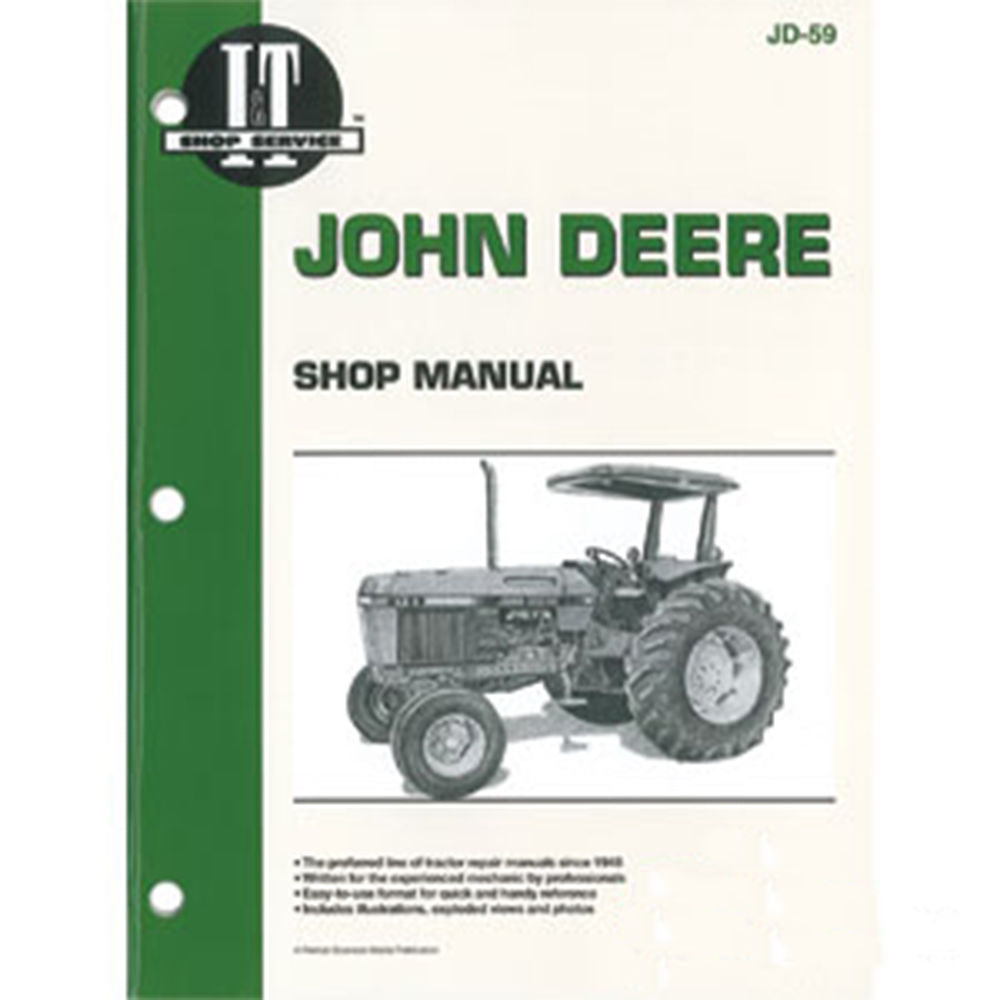Shop Manual I&T JD-59 Fits John Deere Tractors 2750 2755 2855 2955