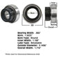 Fits JD8598 Tractor Re-Lubri Fits CATable Spherical Ball Bearing w/ Collar NPS10