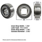 Fits JD8664 DS209TT5 842303M1 Tractor Pre-Lube Spherical Square Bore Disc Bearin