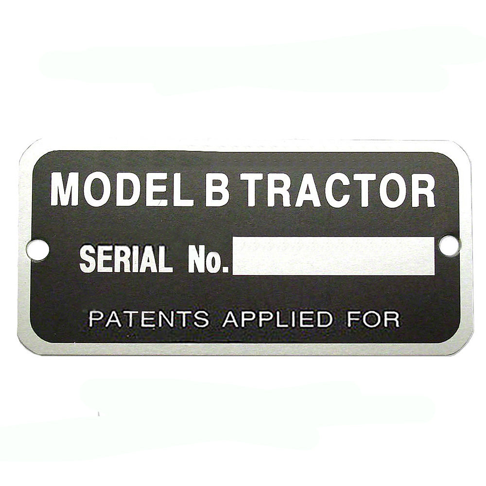 Fits JDS723 Tag w/ Rivets Fits John Deere Tractor B Serial Number