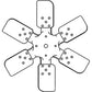 Fan JE8600A Fits Ford New Holland 650 651 660 700 Series 800 Series 900 Series