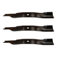 Set of 3 Mower blades Fits Kubota ZG23, ZG127E, ZG127S, ZG2354, Z125