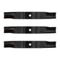 Set of (3)- 54" Blades For Kubota Compact Tractor BX1850, BX1860, BX1870, BX235
