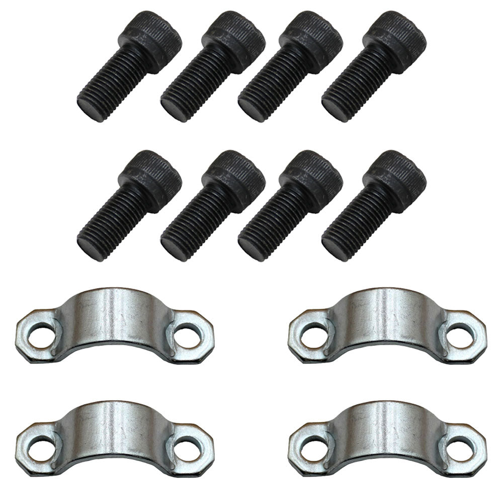 (4) Sets of Propshaft Straps & Screws Fits JCB (Part No. 116/00525 & 826/00892)