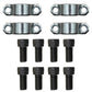 (4) Sets of Propshaft Straps & Screws Fits JCB (Part No. 116/00525 & 826/00892)